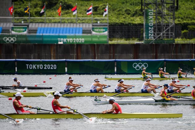 210730 General view of women s eight rowing final during day 7 of the Tokyo 2020 Olympic Games on July 30, 2021 in Tokyo Photo Jon Olav Nesvold BILDBYRAN COP 217 JE0010 rowing rowing olympic games olympics os ol olympiska spel olympiske leker tokyo2020 tokyo 2020 tokyo os tokyo ol bbeng norway norway,  Copyright: JONxOLAVxNESVOLD BB210730JE025