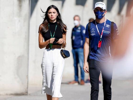 6 Nicholas Latifi CAN, Williams Racing and his girlfriend Sandra Dziwiszek, F1 Grand Prix of Hungary at Hungaroring on July 30, 2021 in Budapest, Hungary Photo by HOCH ZWEI Budapest Hungary