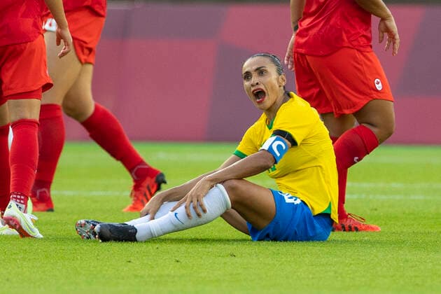Tokyo 2020 Olympiad Tokyo TÓQUIO, TO - 30.07.2021: TOKYO 2020 OLYMPIAD TOKYO - Marta do Brasil during the soccer game between Canada and Brazil at the Olympic Games, Olympische Spiele, Olympia, OS in Tokyo 2020 held in 2021, the game held at Estadio do Miyagi in Japan (Photo: Richard Callis Fotoarena) x2099986x  RichardxCallis