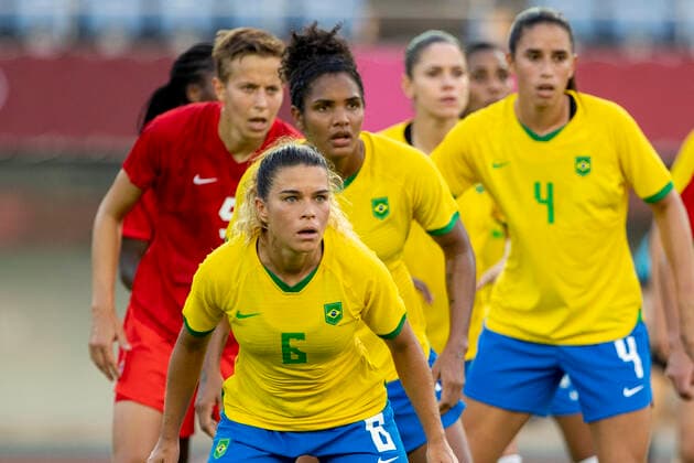 Tokyo 2020 Olympiad Tokyo TÓQUIO, TO - 30.07.2021: TOKYO 2020 OLYMPIAD TOKYO - Tamiris do Brasil during the soccer game between Canada and Brazil at the Tokyo 2020 Olympic Games, Olympische Spiele, Olympia, OS held in 2021, the game held at the Miyagi Stadium in Japan (Photo: Richard Callis Fotoarena) x2099991x  RichardxCallis