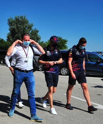 Formula 1 Grand Prix Hungarian Grand Prix 2021 30 07 2021, Hungaroring, Budapest, Formula 1 Grand Prix Hungarian Grand Prix 2021, pictured Jos Verstappen, Max Verstappen NEL 33 , Red Bull Racing Honda. nordphotoxGmbHx xBratic nph00250