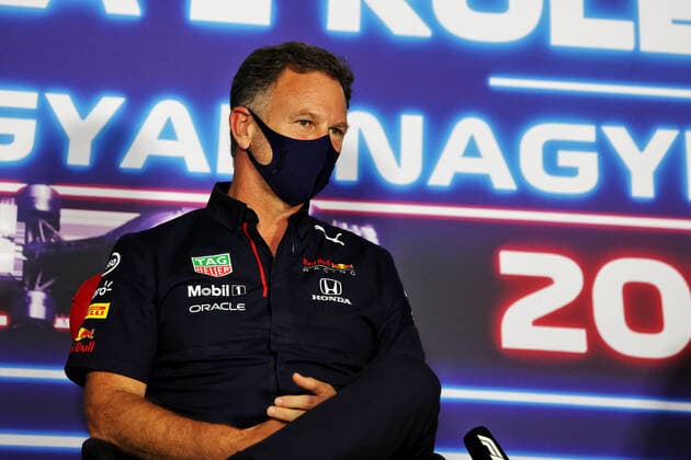 F1 Grand Prix of Hungary Christian Horner (GBR, Red Bull Racing), F1 Grand Prix of Hungary at Hungaroring on July 30, 2021 in Budapest, Hungary. (Photo by xpbimages.com XPB Images FIA Pool via HOCH ZWEI) Budapest Hungary Poolfoto HOCH ZWEI Pool XPB Images ,EDITORIAL USE ONLY