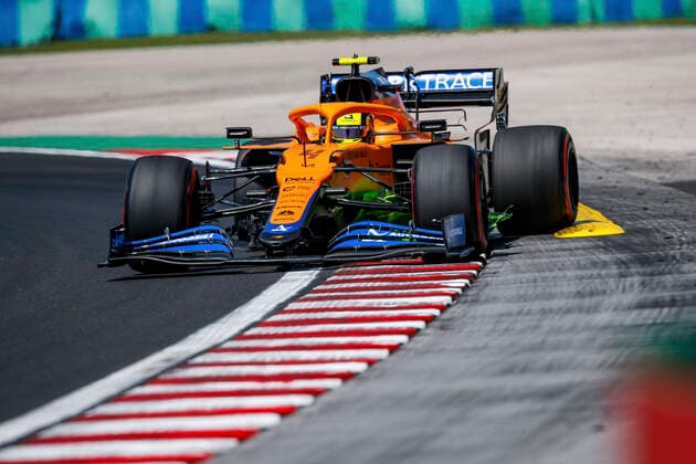 NORRIS Lando (gbr), McLaren MCL35M, action during the Formula 1 Magyar Nagydij 2021, Hungarian Grand Prix, 11th round of the 2021 FIA Formula One World Championship, WM, Weltmeisterschaft from July 30 to August 1, 2021 on the Hungaroring, in Mogyorod, near Budapest, Hungary FORMULE 1 : Grand Prix de Hongrie - 30 07 2021 DPPI Panoramic  20210730__V2_7792