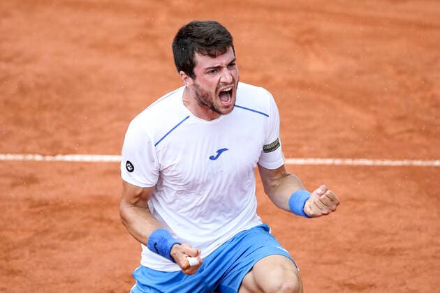 TENNIS - ATP, Tennis Herren Generali Open 2021 KITZBUEHEL,AUSTRIA,30.JUL.21 - TENNIS - ATP World Tour, Generali Open. Image shows the rejoicing of the Pedro Martinez (ESP).  GEPAxpictures xPatrickxSteiner