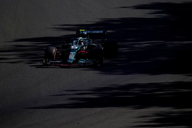 July 30, 2021, Mogyorod, Hungary: SEBASTIAN VETTEL of Germany and Aston Martin F1 Team drives during practice of the 2021 FIA Formula 1 Hungarian Grand Prix at the Hungaroring in Mogyorod near Budapest, Hungary. Mogyorod Hungary - ZUMAg147 20210730_zap_g147_042 Copyright: xJamesxGasperottix