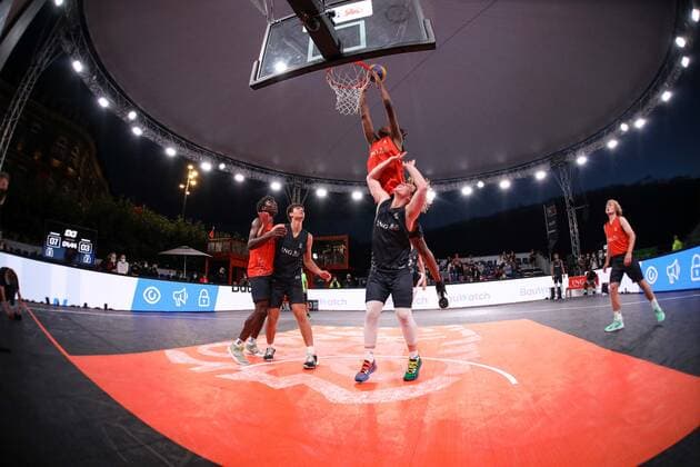 3×3 German Championship 2021, 30 07 2021 Hannover Splash win the title with, Denzel Adjepongakosah Agyeman Hannover Splash U18 , Sidi Linus Beikame Hannover Splash U18 , Fabian Giessmann Hannover Splash U18 , Tebbe Carlos Sikko Moeller Hannover Splash U18 3×3 German Championship 2021 30 07 2021 in Düsseldorf, Germany. Copyright: xBEAUTIFULxSPORTS KennyxBeelex