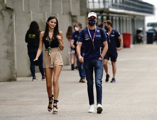 Formula 1 Grand Prix Hungarian Grand Prix 2021 31 07 2021, Hungaroring, Budapest, Formula 1 Grand Prix Hungarian Grand Prix 2021, in picture Nicholas Latifi CAN 6 , Williams Racing with girlfriend Sandra Dziwiszek. nordphotoxGmbHx xBratic nph00250