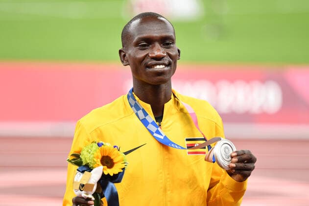 CHEPTEGEI Joshua silver medal (UGA), JULY 31, 2021 - Athletics : Men s 10,000m final medal ceremony during the Tokyo 2020 Olympic Games, Olympische Spiele, Olympia, OS at the National Stadium in Tokyo, Japan. Noxthirdxpartyxsales  (166009469)