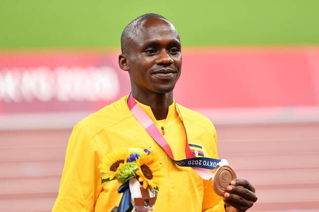 KIPLIMO Jacob bronze medal (UGA), JULY 31, 2021 - Athletics : Men s 10,000m final medal ceremony during the Tokyo 2020 Olympic Games, Olympische Spiele, Olympia, OS at the National Stadium in Tokyo, Japan. Noxthirdxpartyxsales  (166009470)