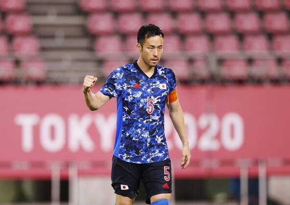 Tokyo Olympics: Football Maya Yoshida reacts after sealing Japan s penalty shootout win over New Zealand in their men s football quarterfinal of the Tokyo Olympics on July 31, 2021, at Kashima Stadium in Ibaraki Prefecture, eastern Japan.  A14AA0000755558P