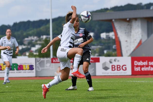 Sonja Merazguia FC Basel 1893 7 GER , 1 FC Nuernberg GER vs FC Basel 1893 SUI , Football , Women , Test Match, Season 2021 2022, 31 07 2021 DFL regulations prohibit any use of photographs as image sequences and or quasi video GER , 1 FC Nuernberg vs FC Basel 1893 , Women Football , Test Match , Season 2021 2022 , 31 07 2021 Boeblingen Copyright: xEibner-Pressefotox EP_TBR