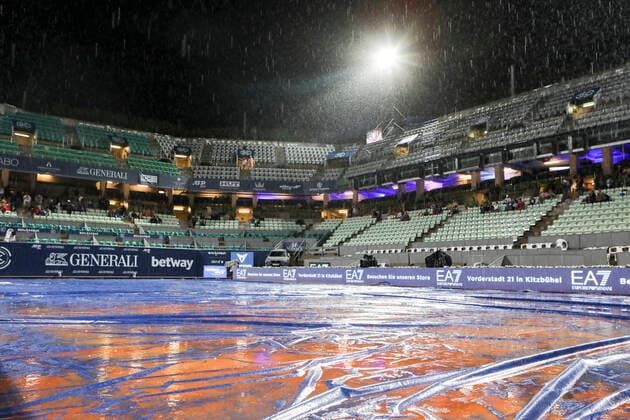 Tennis, ATP Tournament in Kitzbühel, Final, Casper Ruud - Pedro Martinez, Rain interruption