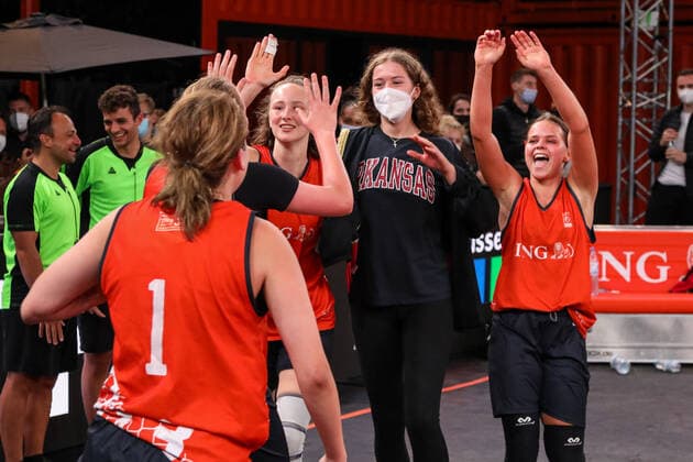 3×3 German Championship 2021, 31 07 2021 The Gruenberg Eaglettes have become German champions in the 3x3 Basketball 3×3 German Championship 2021 31 07 2021 in Düsseldorf, Germany. Copyright: xBEAUTIFULxSPORTS KennyxBeelex