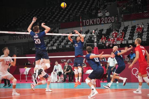 01 08 2021 TOKIO IGRZYSKA OLIMPIJSKIE TOKIO 2020 TOKYO Olympic Games, Olympische Spiele, Olympia, OS VOLLEYBALL POLAND vs CANADA SIATKOWKA , MECZ POLSKA - KANADA N Z. MATEUSZ BIENIEK, MICHAL KUBIAK FOT: Tomasz Markowski NEWSPIX --- Newspix.pl  31072021TM94