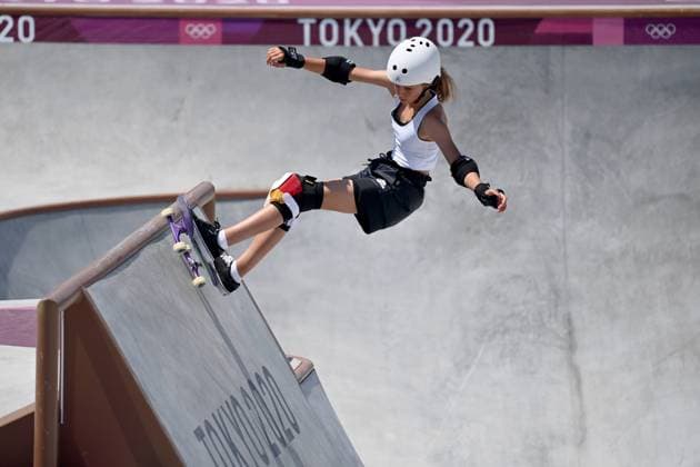 Lilly STOEPHASIUS GER , Action, Training Skateboarding ,Women s Park, Skateboard,Frauene,Urban Sports Park on 01 08 2021 Summer Olympics 2020, from 23 07 08 2021 in Tokyo Japan Â