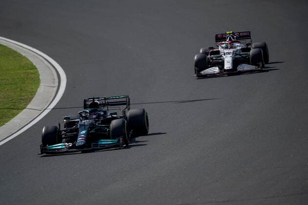 August 1, 2021, Mogyorod, Hungary: LEWIS HAMILTON of Great Britain and Mercedes-AMG F1 Team drives during the 2021 FIA Formula 1 Hungarian Grand Prix at the Hungaroring in Mogyorod near Budapest, Hungary. Mogyorod Hungary - ZUMAg147 20210801_zap_g147_038 Copyright: xJamesxGasperottix