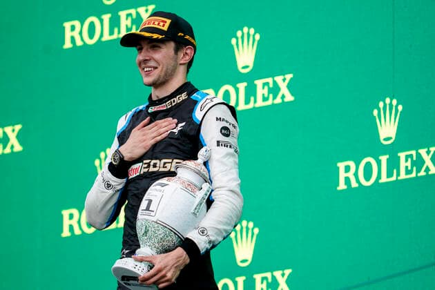 August 1, 2021, Mogyorod, Hungary: ESTEBAN OCON of France and Alpine F1 Team is seen on the podium after winning the 2021 FIA Formula 1 Hungarian Grand Prix at the Hungaroring in Mogyorod near Budapest, Hungary. Mogyorod Hungary - ZUMAg147 20210801_zap_g147_078 Copyright: xJamesxGasperottix