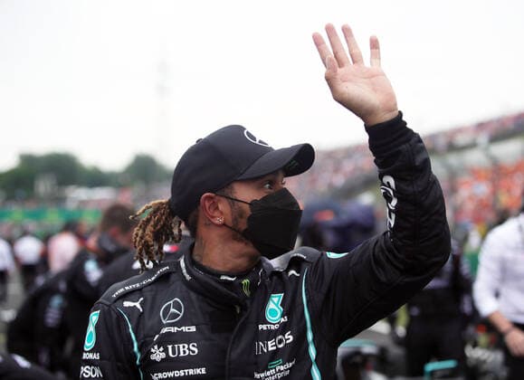 F1 Grand Prix of Hungary 44 Lewis Hamilton (GBR, Mercedes-AMG Petronas F1 Team), F1 Grand Prix of Hungary at Hungaroring on August 1, 2021 in Budapest, Hungary. (Photo by Florion Goga REUTERS FIA Pool via HOCH ZWEI) Budapest Hungary Poolfoto HOCH ZWEI Pool REUTERS ,EDITORIAL USE ONLY
