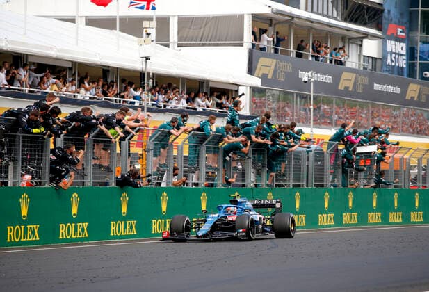 31 Esteban Ocon FRA, Alpine F1 Team , F1 Grand Prix of Hungary at Hungaroring on August 1, 2021 in Budapest, Hungary Photo by HOCH ZWEI Budapest Hungary