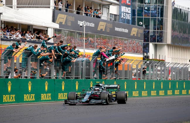 5 Sebastian Vettel GER, Aston Martin Cognizant F1 Team , F1 Grand Prix of Hungary at Hungaroring on August 1, 2021 in Budapest, Hungary Photo by HOCH ZWEI Budapest Hungary