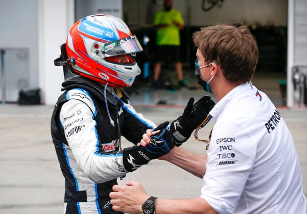 31 Esteban Ocon FRA, Alpine F1 Team , James Vowles GBR, Mercedes AMG Petronas F1 Team , F1 Grand Prix of Hungary at Hungaroring on August 1, 2021 in Budapest, Hungary Photo by HOCH ZWEI Budapest Hungary