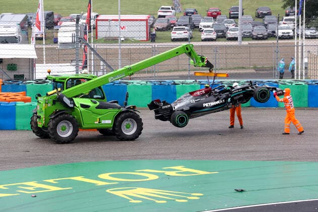 Car of 77 Valtteri Bottas FIN, Mercedes AMG Petronas F1 Team , F1 Grand Prix of Hungary at Hungaroring on August 1, 2021 in Budapest, Hungary Photo by HOCH ZWEI Budapest Hungary