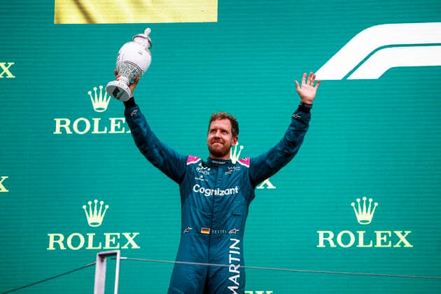 5 Sebastian Vettel GER, Aston Martin Cognizant F1 Team , F1 Grand Prix of Hungary at Hungaroring on August 1, 2021 in Budapest, Hungary Photo by HOCH ZWEI Budapest Hungary