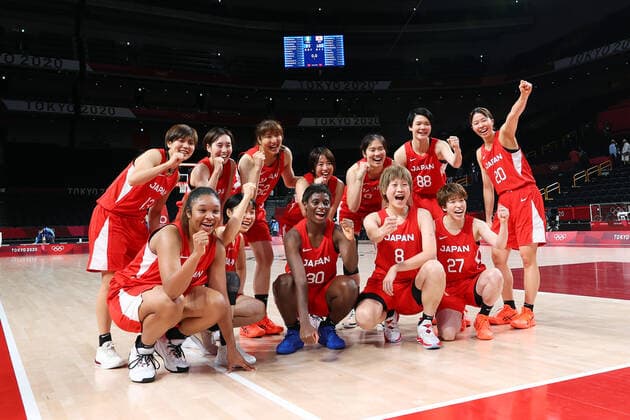 Japan women s team group, Mannschaftsbild, Totale (JPN), AUGUST 2, 2021 - Basketball : Women s Preliminary Round Group B match between Nigeria 83-102 Japan during the Tokyo 2020 Olympic Games, Olympische Spiele, Olympia, OS at the Saitama Super Arena in Saitama, Japan. Noxthirdxpartyxsales  (166173547)