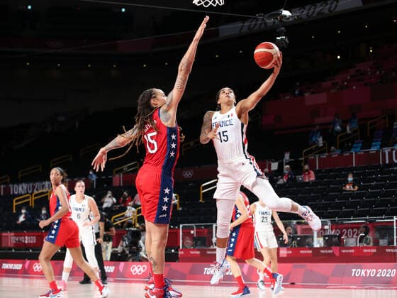 August 2, 2021, Saitama, Tokyo, Japan: Gabby WILLIAMS of France in action during the Women s Preliminary Round Group B Game between France and the United States at the Saitama Super Arena on August 2nd 2021 in Saitama, Japan Saitama Japan - ZUMAc179 20210802_zep_c179_050 Copyright: xMickaelxChavetx