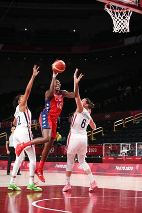 August 2, 2021, Saitama, Tokyo, Japan: Tina CHARLES of the United States in action during Women s Preliminary Round Group B Game between France and the United States at the Saitama Super Arena on August 2nd 2021 in Saitama, Japan Saitama Japan - ZUMAc179 20210802_zep_c179_051 Copyright: xMickaelxChavetx