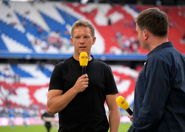 31 07 2021, Football 1 Bundesliga 2021 2022, Audi Football Summit, Test match, FC Bayern Munich SSC Napoli, at Allianz Arena Munich Coach Julian Nagelsmann FC Bayern Munich at RTL Interview