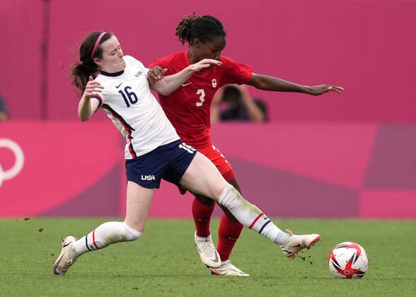 Mandatory Credit: Photo by Masatoshi Okauchi Shutterstock (12243087bw) Rose Lavelle USA v Canada, international football, Women s semi-final, Tokyo Olympic Games, Olympische Spiele, Olympia, OS 2020, Ibaraki Kashima Stadium, Japan - 02 Aug 2021 USA v Canada, international football, Women s semi-final, Tokyo Olympic Games 2020, Ibaraki Kashima Stadium, Japan - 02 Aug 2021 Copyright: xMasatoshixOkauchi Shutterstockx 12243087bw