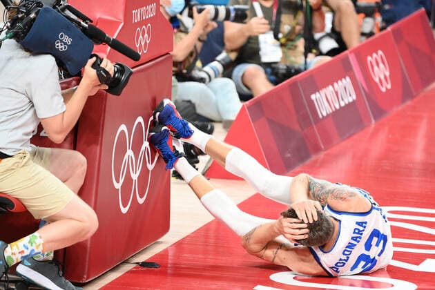 Photo Alfredo Falcone - LaPresse 03 08 2021 Tokyo (Japan) The Games of the XXXII Tokyo 2020 Olympics Basketball men quarterfinal Italy vs France In the pic:Achille Polonara  Copyright: xAlfredoxFalcone LaPressex