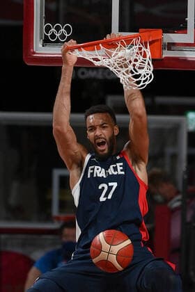 Photo Alfredo Falcone - LaPresse 03 08 2021 Tokyo (Japan) The Games of the XXXII Tokyo 2020 Olympics Basketball men quarterfinal Italy vs France In the pic:Rudy Gobert  Copyright: xAlfredoxFalcone LaPressex