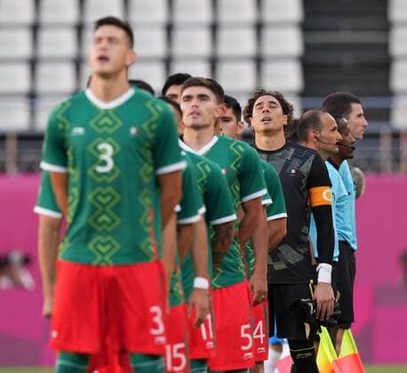 Mandatory Credit: Photo by Masatoshi Okauchi Shutterstock (12245202ae) Mexico team Mexico v Brazil, international football, Men s semi-final, Tokyo Olympic Games, Olympische Spiele, Olympia, OS 2020, Sibaraki Kashima Stadium, Japan - 03 Aug 2021 Mexico v Brazil, international football, Men s semi-final, Tokyo Olympic Games 2020, Sibaraki Kashima Stadium, Japan - 03 Aug 2021  Copyright: xMasatoshixOkauchi Shutterstockx 12245202ae