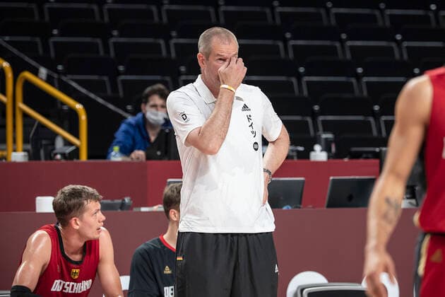 Coach Henrik ROEDL GER is down Basketball Solwenien SLO Germany GER 94 70, on 03 08 2021 Summer Olympics 2020, from 23 07 08 2021 in Tokyo Japan