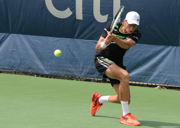 August 3, 2021, Washington, D.C, U.S: EMIL RUUSUVUORI of Finland in his first round match vs. at the Citi Open tennis tournament in Washington D.C. Washington U.S. - ZUMAl132 20210803_zap_l132_024 Copyright: xChristopherxLevyx