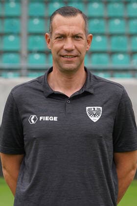 Football Regionalliga West Official photo session Preußen Münster on 03 08 2021 at the Preußenstadion in Münster Carsten Nulle goalkeeper coach Münster xRJPGx