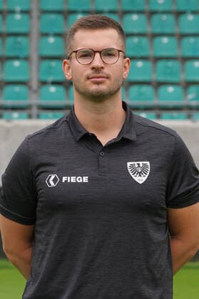 Football Regionalliga West Official photo session Preußen Münster on 03 08 2021 at the Preußenstadion in Münster Lukas Brüggemann Physiotherapist Münster xRJPGx