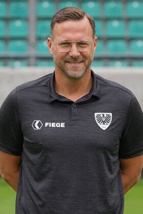 Football Regionalliga West Official photo session Preußen Münster on 03 08 2021 at the Preußenstadion in Münster Sascha Hildmann coach head coach Münster xRJPGx