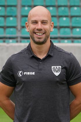 Football Regionalliga West Official photo session Preußen Münster on 03 08 2021 at the Preußenstadion in Münster Tim Geidies Athletic trainer Münster xRJPGx