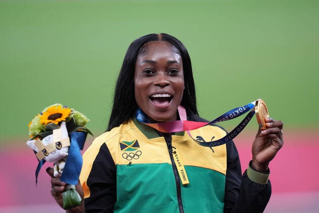 Tokyo 2020 in 2021, athletics, womens 200m, award ceremony