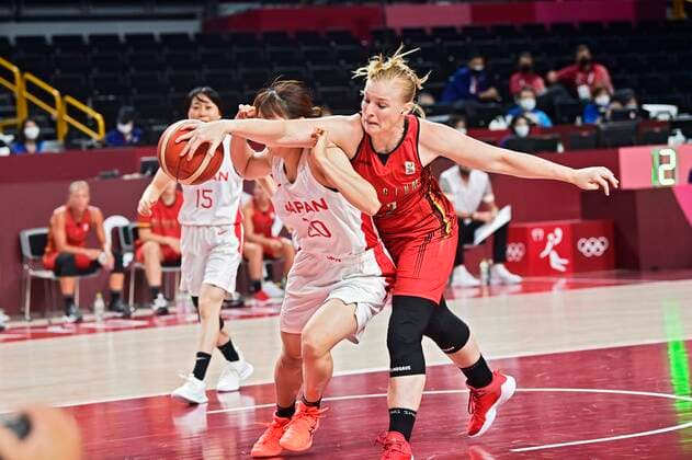 TOKYO, JAPAN - AUGUST 04 : Mestdagh Hanne (Bel) Basketball Team (Female) pictured during the Tokyo 2020 Summer Olympic Games, Olympische Spiele, Olympia, OS on August 4, 2021 in Tokyo, Japan, 04 08 2021 TOKYO 2020 : Jeux Olympiques - JO2020 - Tokyo - 04 08 2021 Photonews Panoramic 
