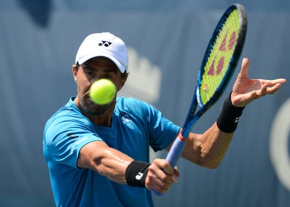 August 4, 2021, Washington, D.C, U.S: STEVE JOHNSON of the United States in his second round match in the Citi Open tennis tournament in Washington D.C. Washington U.S. - ZUMAl132 20210804_zap_l132_023 Copyright: xChristopherxLevyx