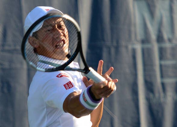 August 4, 2021, Washington, D.C, U.S: KEI NISHIKORI of Japan in his second round match in the Citi Open tennis tournament in Washington D.C. Washington U.S. - ZUMAl132 20210804_zap_l132_036 Copyright: xChristopherxLevyx