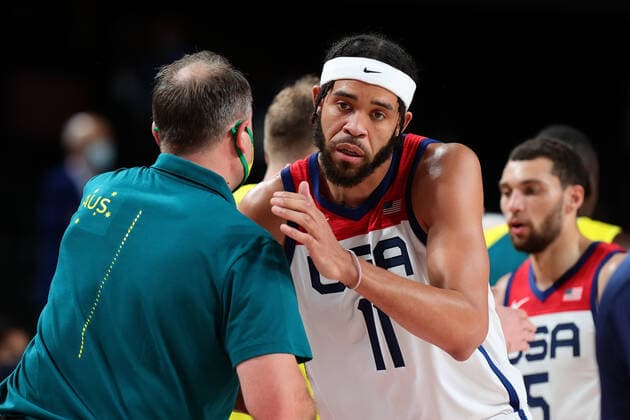 TOKYO, JAPAN - AUGUST 05: Javale Mc Gee of Team United States after the Men s Basketball Semifinal match between USA and Australia on Day 13 of the Tokyo 2020 Olympic Games, Olympische Spiele, Olympia, OS at Saitama Super Arena on August 05, 2021 in Tokyo, Japan. (Photo by Pete Dovgan Speed Media Icon Sportswire) OLYMPICS: AUG 05 Olympics Tokyo 2020 Icon2108050185