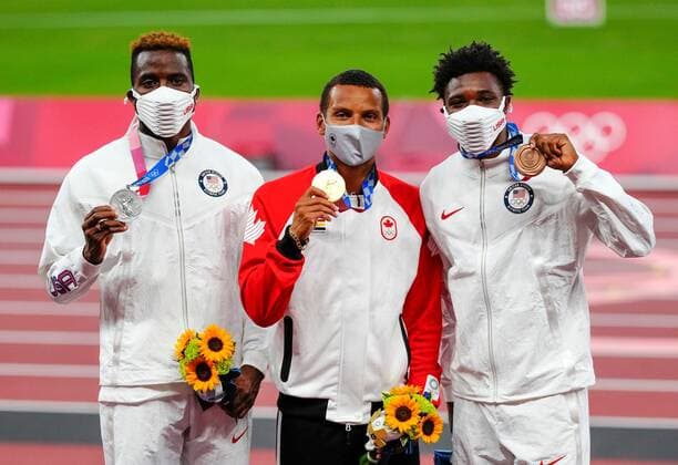 Tokyo 2020 in 2021, athletics, mens 200m, award ceremony