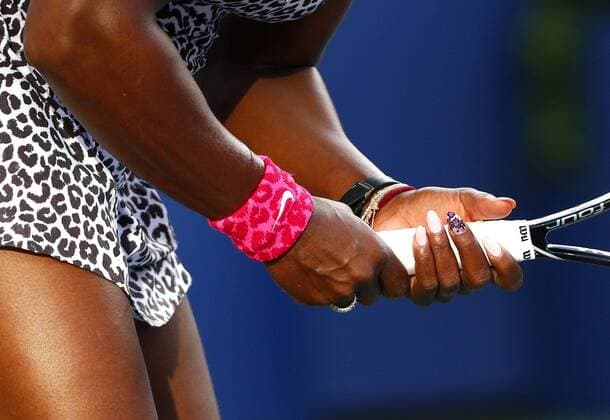 Mandatory Credit: Photo by Ella Ling Bpi Shutterstock (4101837bb) Serena Williams of USA s painted nails during the Ladies Final at the US Open, 2014 US Open Tennis Championships 2014 Day Fourteen Flushing Meadows, New York, United States - 7 Sep 2014 Strictly Editorial Use Only - No Merchandising. US Open Tennis Championships 2014 Day Fourteen Flushing Meadows, New York, United States - 7 Sep 2014 Strictly Editorial Use Only - No Merchandising.  Copyright: xEllaxLing Bpi Shutterstockx 4101837bb