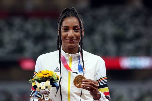 Tokyo 2020 in 2021, athletics, heptathlon women, award ceremony