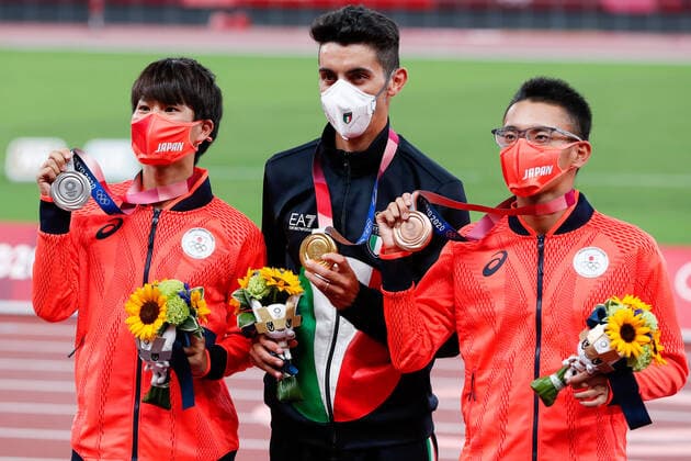 Tokyo 2020 in 2021, athletics, mens 20km walk, award ceremony